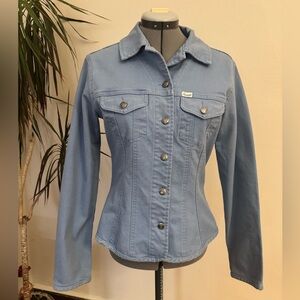 Façonnable Albert Goldberg Vintage Blue Denim Parisian Chic Utility Jacket